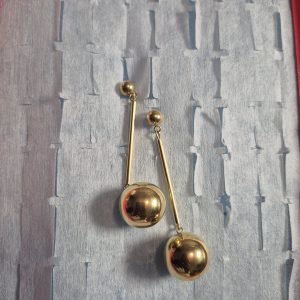 Gold plated dropping earring