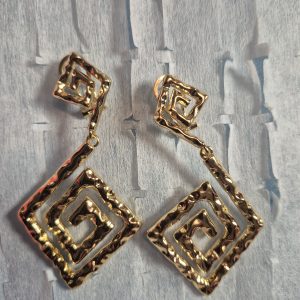 Gold plated dropping earring